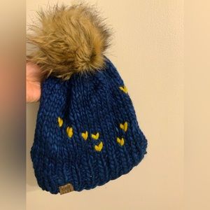 Nowhere Slow Blue Stars Big Dipper Hat Handmade Knit Alaskan Flag Warm